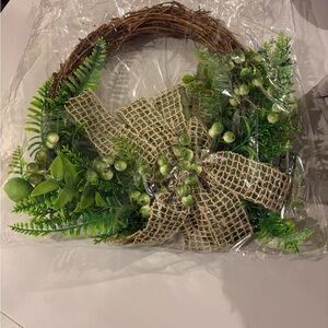 Green and Brown Holiday Wreath